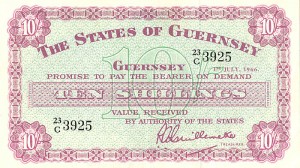 Guernsey - 10 Shillings - P-42c - 1966 dated Foreign Paper Money